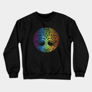 Tree of Life Chakra Rainbow Design Crewneck Sweatshirt